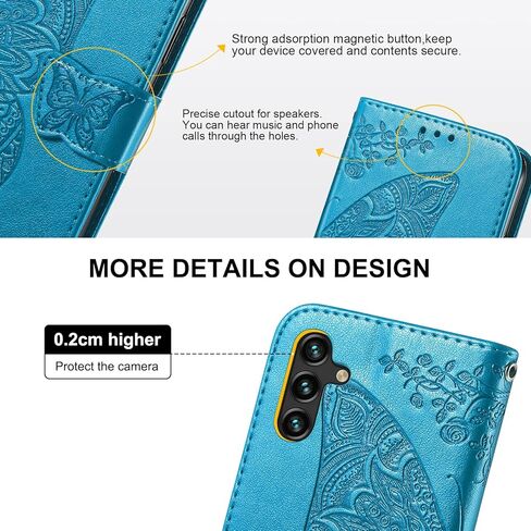 حافظة محفظة لهاتف Samsung Galaxy A13 5G حافظة محفظة 【RFID Blocking】، حافظة هاتف قابلة للطي متوافقة مع حافظة محفظة Samsung A13 5G، حافظة هاتف لهاتف Galaxy A13 5G مع مسند حزام المعصم in Kuwait