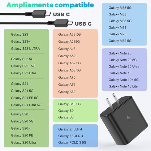 45W Super Fast Charger for Samsung Galaxy Tab A9, A8, S9, S9 Ultra, S9+ Plus, S9 FE Tablet with Charging Cable, Charger Android Type C Cord in Kuwait