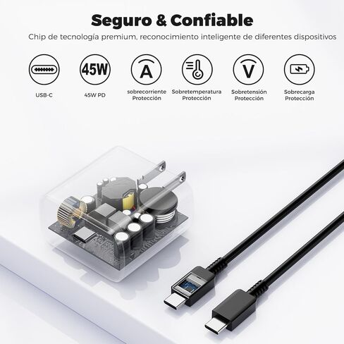 45W Super Fast Charger for Samsung Galaxy Tab A9, A8, S9, S9 Ultra, S9+ Plus, S9 FE Tablet with Charging Cable, Charger Android Type C Cord in Kuwait