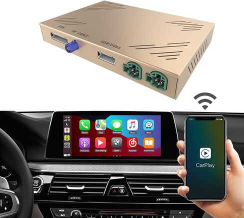 CarlinKit Wireless CarPlay Android Auto Decoder for BMW F20 F22 F30 F32 F10 F12 F01 F48 F25 F26 F15 F16 2013 إلى 2017 شاشة نظام nbt، تدعم الكاميرا الخلفية، iOS 14 in Kuwait