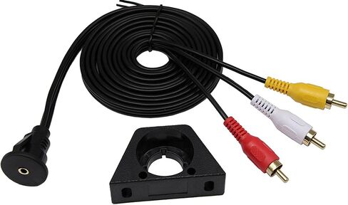 zdyCGTime 3 Feet 3.5MM AUX RCA Panel Mount Cable, （Dual） 2 RCA Male to 3.5mm Female Extention Mount, Flush Mount, Dash Mount, Panel Mount Cable for Car, Boat, Motorcycle (1M, 2RCA to 3.5mm) in Kuwait