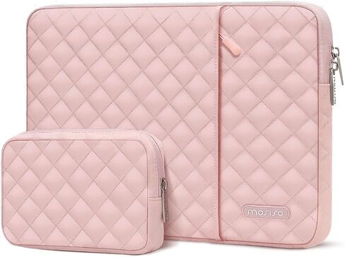 حافظة الكمبيوتر اللوحي MOSISO لجهاز iPad Pro M4 وiPad Air M2 2024 مقاس 11 بوصة، وiPad Pro 11 M2 M1، وiPad 10th 10.9، وiPad 9/8/7 10.2، وiPad Air 5/4 10.9، وحقيبة عمودية مربعة مبطنة مع حقيبة صغيرة، طباشير لون القرنفل in Saudi Arabia