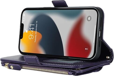 حافظة هاتف Jaorty لهاتف iPhone 13 Pro Max مع حزام، حافظة لهاتف iPhone 12 Pro Max مع حامل بطاقة للنساء، حافظات طويلة تمر بالجسم مع جيب بسحاب وحامل حلقة مقاس 6.7 بوصة، بني in Kuwait