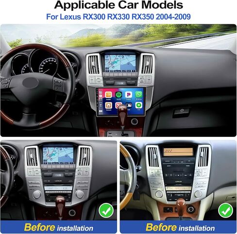 2G+64G Car Stereo Radio for Lexus RX350 RX300 RX330 2004-2009 with Wireless CarPlay Android Auto GPS Navigation Head Unit 9" Touch Screen Android 13 Radio with HiFi Bluetooth FM RDS AHD Backup Camera in Saudi Arabia
