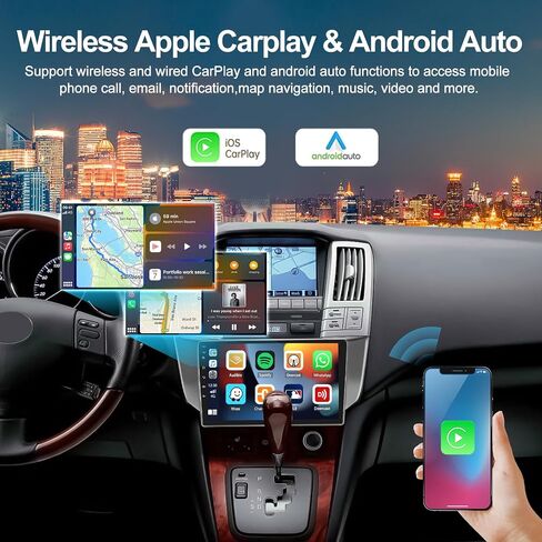 2G+64G Car Stereo Radio for Lexus RX350 RX300 RX330 2004-2009 with Wireless CarPlay Android Auto GPS Navigation Head Unit 9" Touch Screen Android 13 Radio with HiFi Bluetooth FM RDS AHD Backup Camera in Saudi Arabia