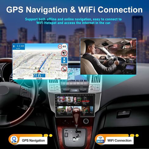 2G+64G Car Stereo Radio for Lexus RX350 RX300 RX330 2004-2009 with Wireless CarPlay Android Auto GPS Navigation Head Unit 9" Touch Screen Android 13 Radio with HiFi Bluetooth FM RDS AHD Backup Camera in Saudi Arabia