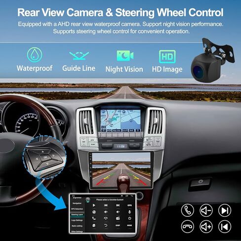 2G+64G Car Stereo Radio for Lexus RX350 RX300 RX330 2004-2009 with Wireless CarPlay Android Auto GPS Navigation Head Unit 9" Touch Screen Android 13 Radio with HiFi Bluetooth FM RDS AHD Backup Camera in Saudi Arabia