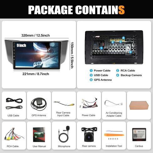 2G+64G Car Stereo Radio for Lexus RX350 RX300 RX330 2004-2009 with Wireless CarPlay Android Auto GPS Navigation Head Unit 9" Touch Screen Android 13 Radio with HiFi Bluetooth FM RDS AHD Backup Camera in Saudi Arabia