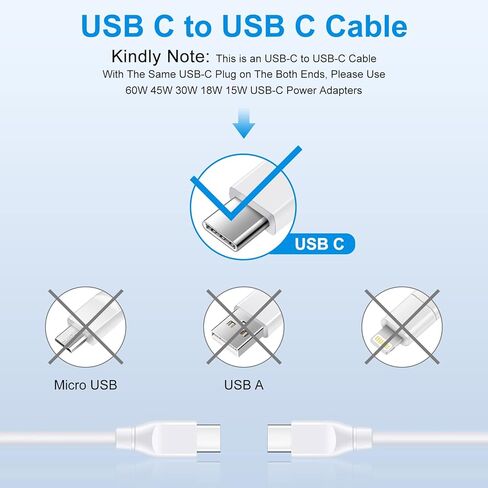 كابل شحن سامسونج لهاتف Galaxy S24 A15 A14 A54 5G Z Flip 5 Z Fold 5/S23 Ultra/S22/S21/S20/S10، 3 عبوات 60 وات 6 أقدام USB C إلى USB C كابل شحن لهاتف iPhone 15/Plus/15 Pro/Pro Max، بكسل 8/7 برو/7a/6/6a in Kuwait