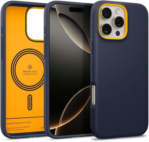 حافظة Caseology Nano Pop Mag لهاتف iPhone 16 Pro [حافظة سيليكون بطبقة مزدوجة متوافقة مع Magsafe] تم اختبارها من الدرجة العسكرية (2024) - أزرق داكن in Saudi Arabia