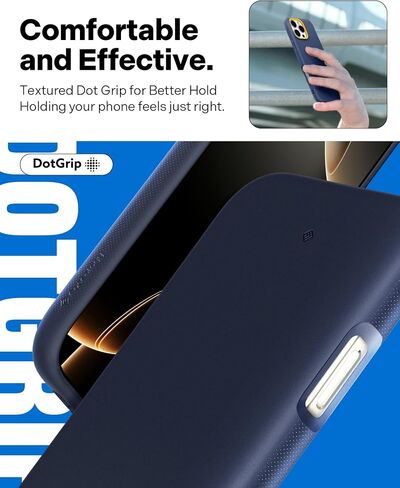 حافظة Caseology Nano Pop Mag لهاتف iPhone 16 Pro [حافظة سيليكون بطبقة مزدوجة متوافقة مع Magsafe] تم اختبارها من الدرجة العسكرية (2024) - أزرق داكن in Saudi Arabia