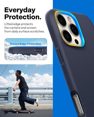 حافظة Caseology Nano Pop Mag لهاتف iPhone 16 Pro [حافظة سيليكون بطبقة مزدوجة متوافقة مع Magsafe] تم اختبارها من الدرجة العسكرية (2024) - أزرق داكن in Saudi Arabia