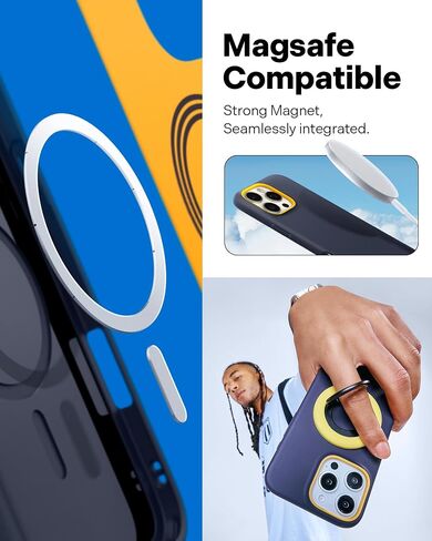 حافظة Caseology Nano Pop Mag لهاتف iPhone 16 Pro [حافظة سيليكون بطبقة مزدوجة متوافقة مع Magsafe] تم اختبارها من الدرجة العسكرية (2024) - أزرق داكن in Saudi Arabia