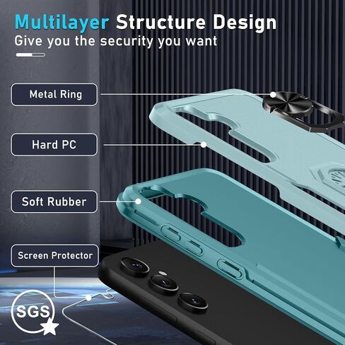 Designed for Samsung Galaxy S22 Case Built in Ring Holder,Not for S22+ in Kuwait