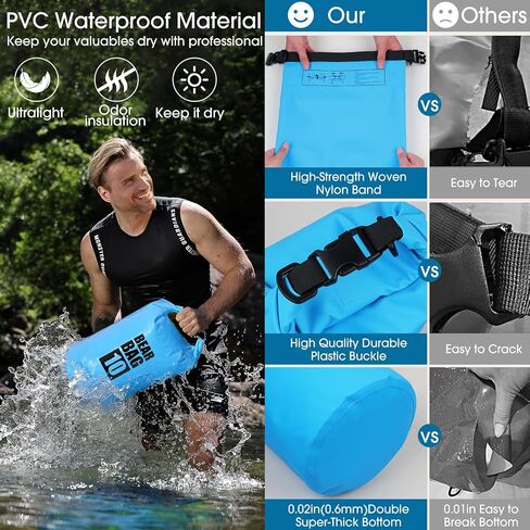 Bear Food Bag Hanging System, Bear Bags for Food Backpacking, Ultralight Bear Proof Food Storage Canister Bag, 10L Waterproof Camping Bear Food Bag Pulley System with Paracord, Carabiner, Throw Bag in Saudi Arabia