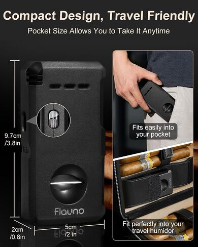 Cigar Torch Lighter, All- in -1 Windproof Jet Flame Cigar Lighter Built-in V-Cut Cigar Cutter, Cigar Punch, Cigar Draw Enhancer, Cigar Holder, Refillable Butane Lighter for Smoking, with Fuel Window in Saudi Arabia