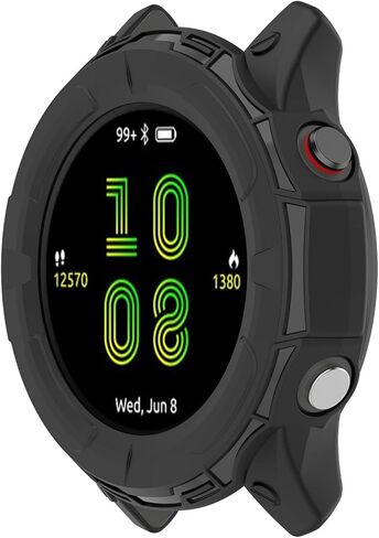 3Pack Silicone Cases Compatible with Garmin Forerunner 955/955 Solar Watch Case Cover Protector Protective Case for Forerunner 955 Solar (Black+Black+Black) in Saudi Arabia