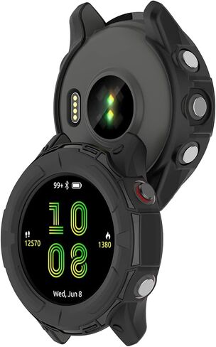 3Pack Silicone Cases Compatible with Garmin Forerunner 955/955 Solar Watch Case Cover Protector Protective Case for Forerunner 955 Solar (Black+Black+Black) in Saudi Arabia