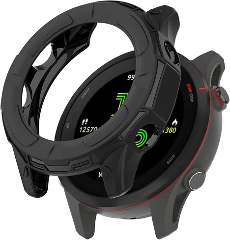 3Pack Silicone Cases Compatible with Garmin Forerunner 955/955 Solar Watch Case Cover Protector Protective Case for Forerunner 955 Solar (Black+Black+Black) in Saudi Arabia