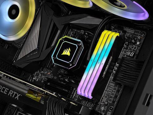 CORSAIR Vengeance RGB RT 32GB (4x8GB) DDR4 3600 (PC4-28800) C18 1.35V ذاكرة سطح المكتب in Saudi Arabia