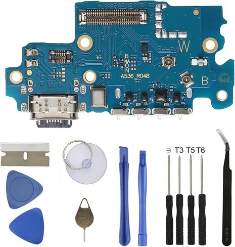 USB Charging Port for Samsung Galaxy A53 5G SM-A536U Assembly Replacement USB Port Type C Charger Board Dock Connector Repair Tools Kit in Saudi Arabia