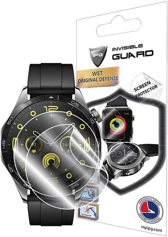 IPG Made for Huawei Watch GT 4 46mm Smartwatch Hydrogel Screen Protector (2 Units) Invisible HD Clear Film Anti Scratch Guard-Smooth/Self-Healing/Bubble Free forGT4-46mm in Kuwait