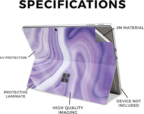 غلاف الكمبيوتر اللوحي من ألياف الكربون متوافق مع Microsoft Surface Pro 11 (2024) - سداسي حديث - غطاء لاصق واقٍ من الفينيل 3M ممتاز - سهل التطبيق | صُنع في الولايات المتحدة الأمريكية بواسطة MightySkins in Saudi Arabia