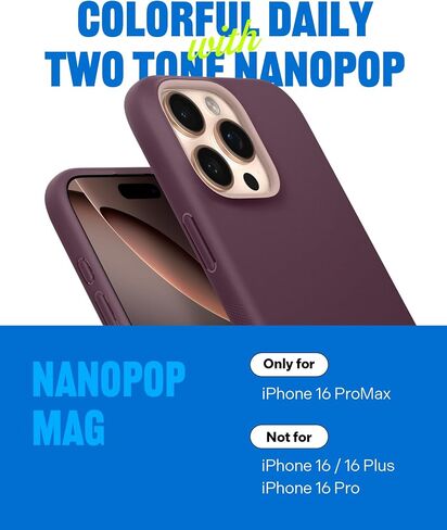 حافظة Caseology Nano Pop Mag لهاتف iPhone 16 Pro [حافظة سيليكون بطبقة مزدوجة متوافقة مع Magsafe] تم اختبارها من الدرجة العسكرية (2024) - أزرق داكن in Saudi Arabia