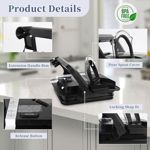 لغطاء خلاط النينجا البديل العلوي للنينجا BL660 BL770 BL740 BL780 BL771 BL772 BL773، خلاط احترافي 1100 1500 واط غطاء قفل يناسب فقط 72 أونصة أجزاء إبريق نموذجية جديدة مع امتداد الحافة in Kuwait