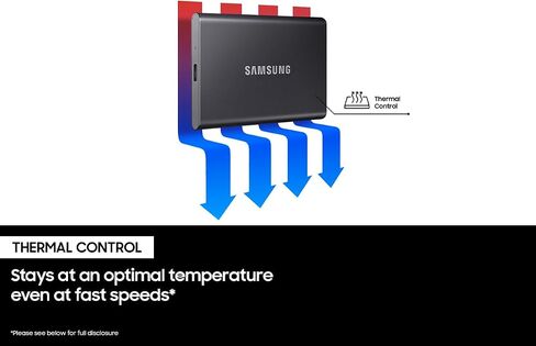 Samsung T7 Portable SSD 500GB - Up to 1050MB/s - USB 3.2 External Solid State Drive, Blue (MU-PC500H/AM) in Saudi Arabia