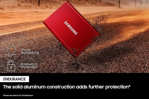 Samsung T7 Portable SSD 500GB - Up to 1050MB/s - USB 3.2 External Solid State Drive, Blue (MU-PC500H/AM) in Saudi Arabia