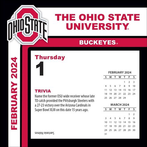 TURNER SPORTS Ohio State Buckeyes 2024 Box Calendar (24998053017) in Saudi Arabia