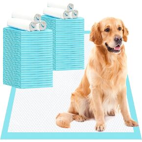 60 قطعة من وسادات تبول الكلاب الكبيرة جدًا مقاس 60.96 سم × 91.44 سم، وسادات تبول للكلاب مكونة من 6 طبقات للتدريب على المرحاض مع تصميم سريع الجفاف مانع للتسرب، وسادات تدريب الحيوانات الأليفة للاستعمال مرة واحدة للكلاب والقطط والأرنب in Kuwait
