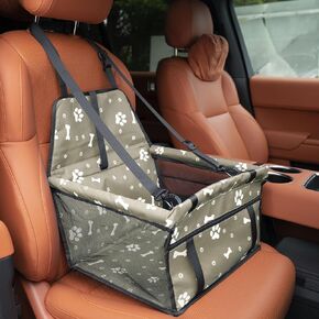 YCHOW-TECH Dog Car Seat Puppy Portable Pet Booster Car Seat with Clip-On Safety Leash and PVC Support Pipe, Anti-Collapse,Suitable for Small and Medium Pets - Black