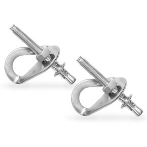ISOP Climbing Anchor Bolt 2 Set - Expansion Bolt and Hanger FIXE 1 Rock Climbing - Professional Eyebolts for Fire Escape Rope Ladders - Conrete Wall Mounted Anchors
