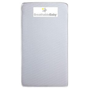 BreathableBaby EcoCore 200 Crib Mattress, Stain Resistant, No VOCs, Phthalates, or Flame Retardant Chemicals, No Latex, Glue, or Off Gassing, 52" x 28" x 6", Natural, 12 lb
