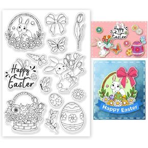 INFUNLY St. Patrick's Day Gnome Clear Stamps for Card Making Beer Cup Clover Silicone Stamp Lucky Word Rubber Stamps Flower Transparent Stamps for DIY Scrapbooking Photo Album Decoration Paper Craft