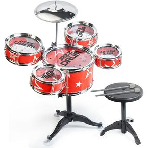 مجموعة طبول روك جاز للأطفال. مجموعة طبول صغيرة للتنوير بالموسيقى، لعبة هدية مثالية للأطفال والمراهقين والفتيان والفتيات in Kuwait