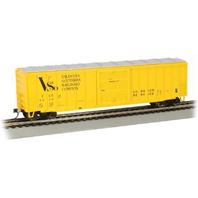 Bachmann Trains - 50' Outside Braced Box Car with Flashing End of Train Device - Valdosta Southern #6006 - HO Scale, 14909,Silver