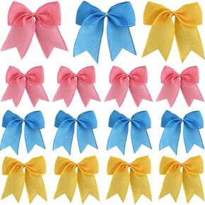 TONIFUL 15 Pcs Easter Bows Easter Decorations, 6 Inch Easter Tree Bows for Easter Spring Wreath Home Outdoor Topper Decor Front Door Garlands Easter Party Decorations