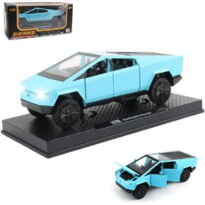 1/32 Pickup Trailer RV Model Kit, Off-Road Vehicle Alloy,Car Model Diecast Metal Toy,Truck Model Simulation Sound Light,Gifts for boy Girl. (with RV All Green-B)