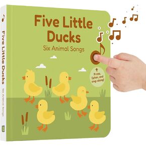 Cali's Books Five Little Ducks Nursery Rhymes Book for Toddlers | Sound Books for Toddlers 1-3 | Musical Book with Sound Button and 6 Songs
