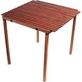 BYER OF MAINE - Pangean Nomad Folding Wood Table, Hardwood Portable Table for Bistro, Deck, or Camping, Use Indoors or Outdoors