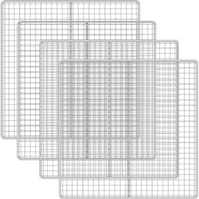 4 Pcs 13.5 x 13.5 Inch Fryer Screen Stainless Steel Deep Fryer Accessories Fryer Grate