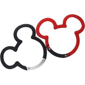 2PCS Aluminum Carabiner Ear Mouse Ring, Caribeener Clips, Spring Snap Hook for Keychain Clip（Length: 2.36"*Width: 2.16"*Diameter: 1.7"）