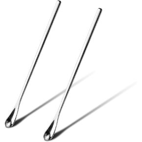 2pcs Reptile Food Spoons, Reptile Feeding Spoon Long Handle Fruit Mixing Stirring Food Scoop Pet Feeding Tool Fit for Crested Gecko Lizard Gargoyle Bearded Dragon and Other Small Animals