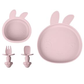 Baby Led Weaning Supplies, Silicone Baby Feeding Set, Suction Plate and Bowl, Self Feeding Spoons, First Stage Food Set, Baby feeding Dishes, Infant Eating Utensils for 6+ Months