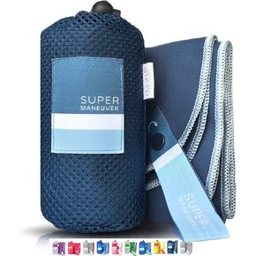 Super Towel for Sports, Beach & Travel — Lightweight, Compact, Absorbent, Quick-Drying, Soft Microfiber Suede — Awesome for pool, gym, yoga, bath, camping (Medium 40x20", Extra Large 60x32")