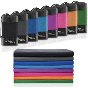 Your Choice Microfiber Travel Towel, Fast Drying Towel for Camping, Travel, Beach, Gym, Backpacking, Sports and Swimming. Sweat Absorbent, Lightweight and Ultra Compact