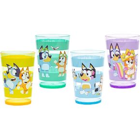 Zak Designs Bluey Nesting Tumbler Set Includes Durable Plastic Cups with Variety Artwork, Fun Drinkware is Perfect for Kids (14.5 oz, 4-Pack, Non-BPA) in Saudi Arabia
